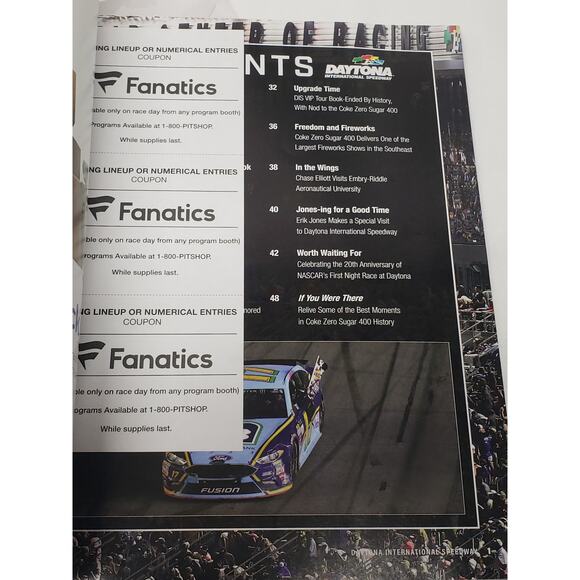 Nascar Official Souvenir Program Coke Zero Sugar 400 at Daytona Speedway July 7 - Picture 2 of 4